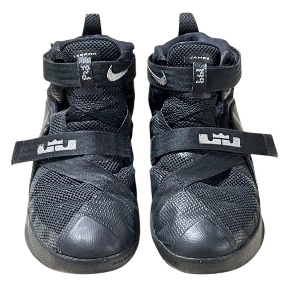 Nike Other - Nike LeBron Soldier Kids 7Y Basketball Shoe Black Adjustable High Top 776471-001